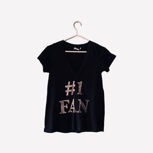 Rebel Yell #1 Fan V Neck Flowy T Shirt- Size XS